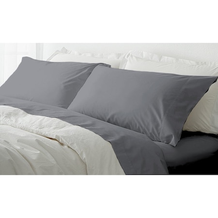 Wrinkle Resistant Solid Sheet Set, Grey, King